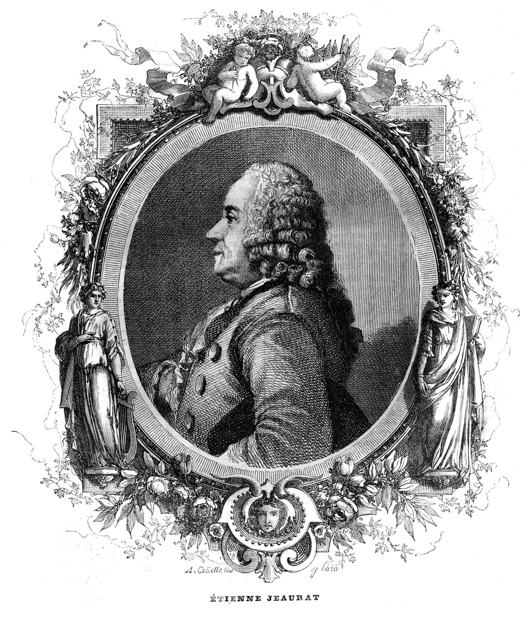 Portret Etienne Jeaurat (1699-1789) francuskiego malarza i rysownika. autorstwa Unknown artist