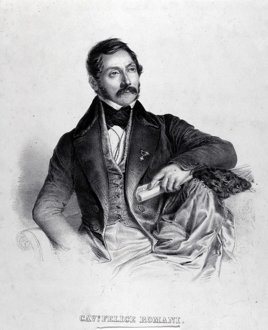 Portret Felice Romani, librecisty, poety i krytyka włoskiego (1788-1865). autorstwa Unknown artist