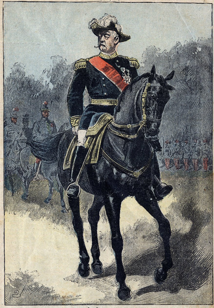 Portret Feliksa Gustawa (Felix-Gustave) Saussiera (1828-1905), francuskiego generała. Ilustracja w „Le Pelerin” z 16 stycznia autorstwa Unknown artist