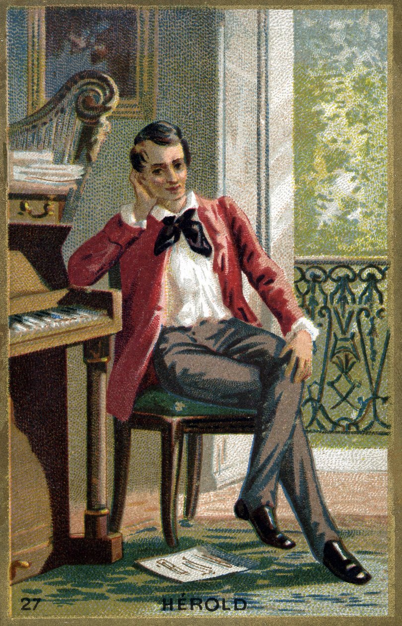 Portret Ferdynanda Hérolda (1791 - 1833), kompozytora francuskiego. Chromolitografia XIX wieku. autorstwa Unknown artist