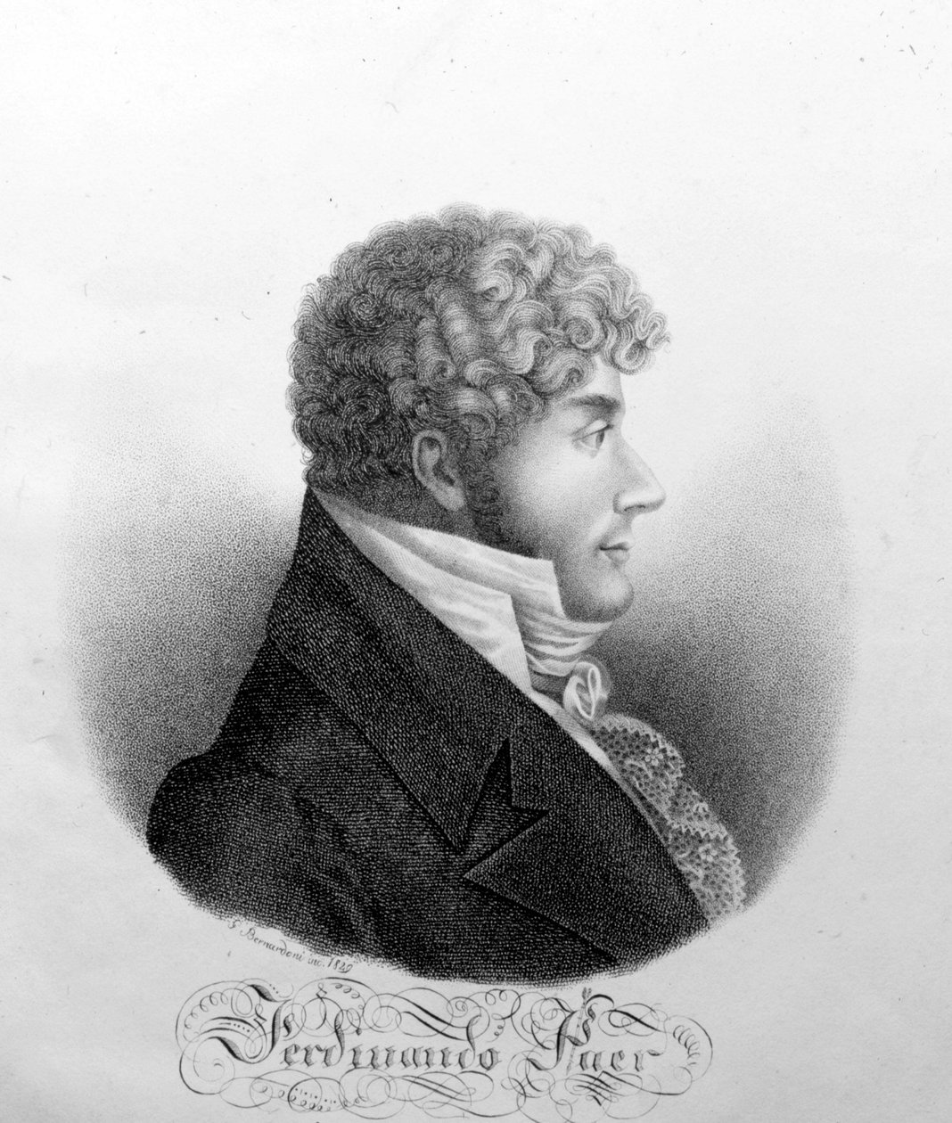 Portret Ferdinando Paer.Włoski kompozytor (1771-1839). autorstwa Unknown artist