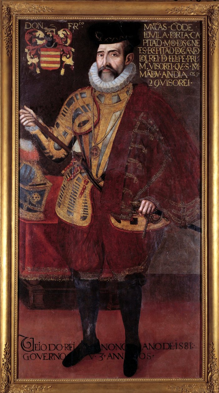 Portret Francisco de Mascarenhas (XVI w.) Wicekróla Indii Anonimowe malarstwo XVI-wiecznej Lizbony autorstwa Unknown artist
