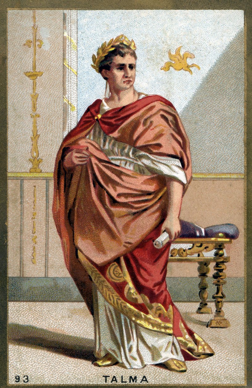 Portret Francois-Joseph (Francois Joseph) Talma (1763-1826), francuskiego aktora. Chromolitografia z końca XIX wieku. autorstwa Unknown artist