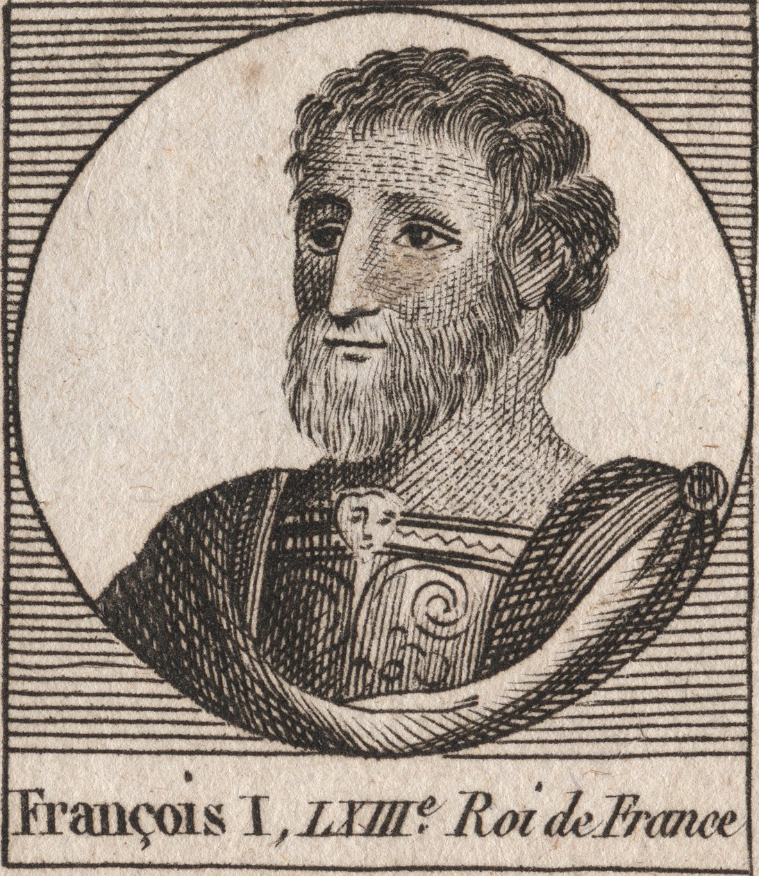 Portret Franciszka I (1494 - 1547), Króla Francji - Franciszek I, Król Francji - grawer z „Instruction sur l