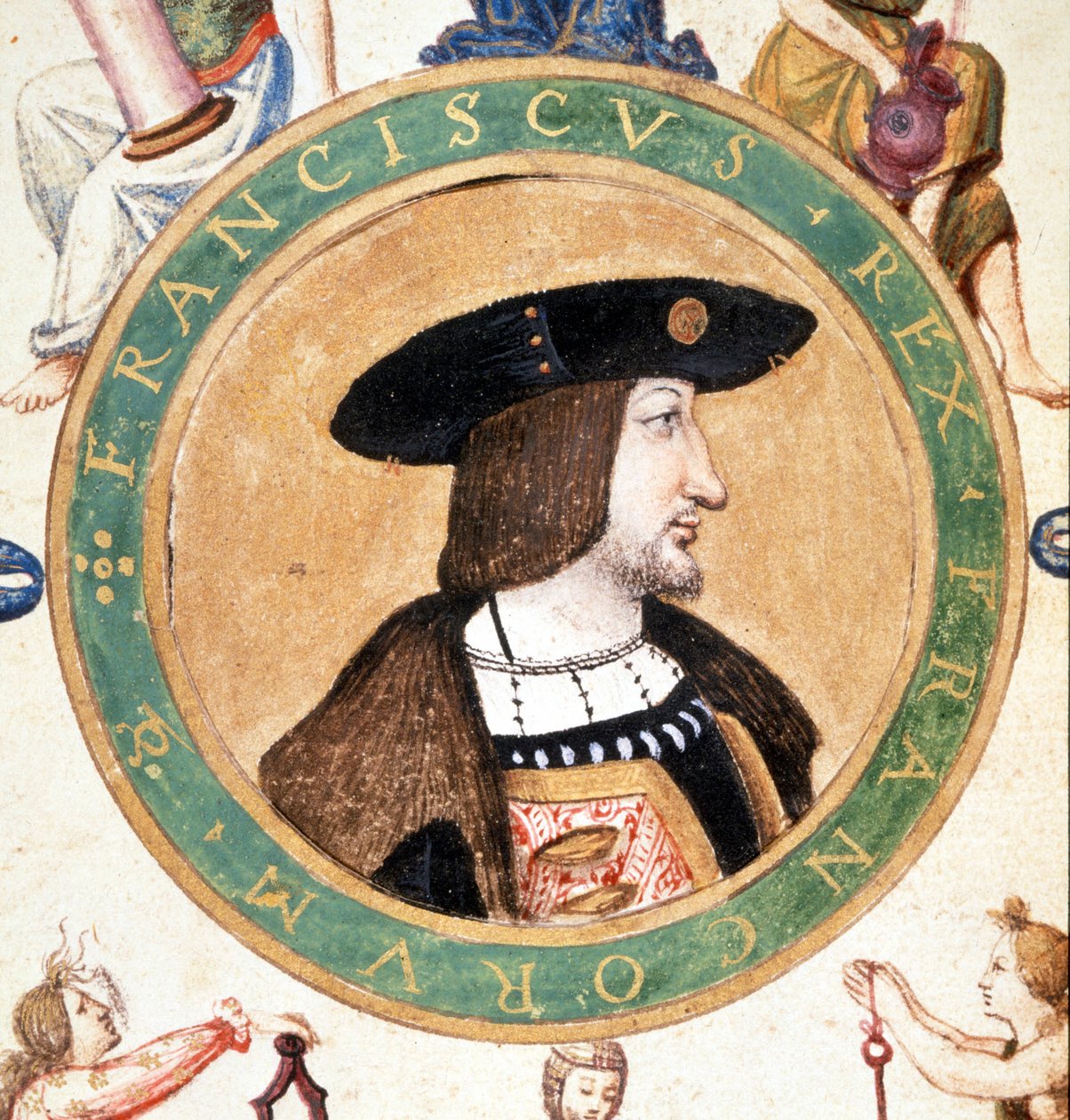 Portret Franciszka I, miniatura z XVI wieku. autorstwa Unknown artist