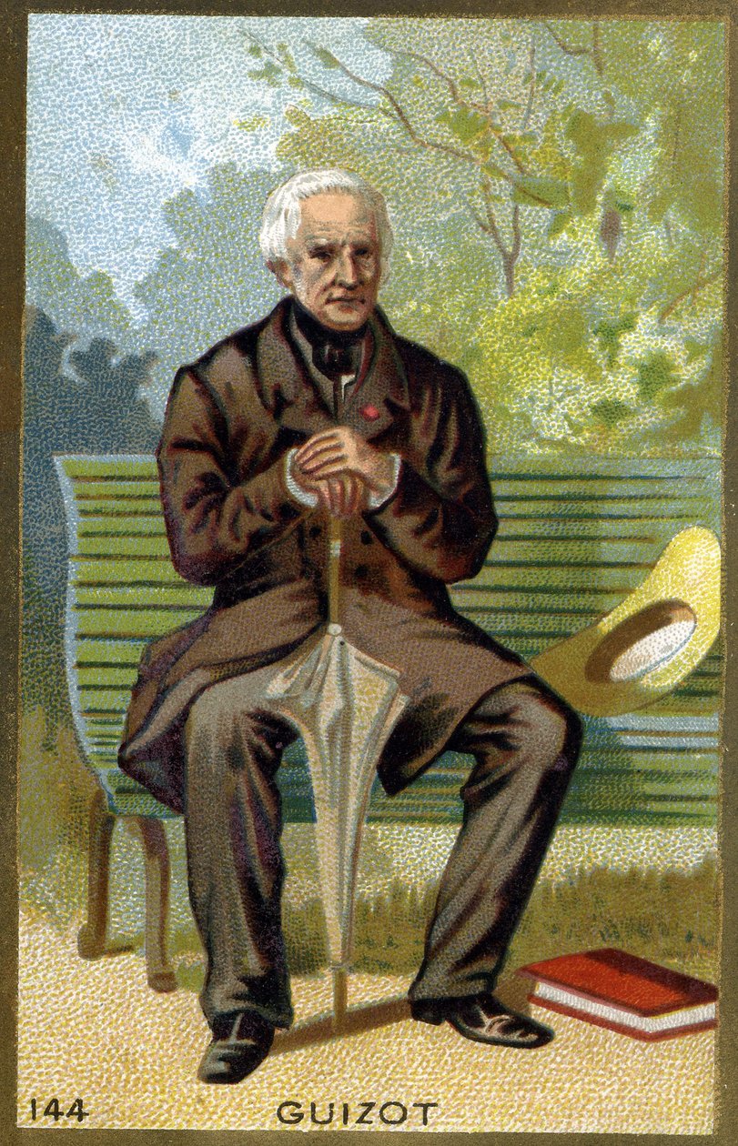 Portret François Guizota (1787 - 1874) Francuskiego polityka i historyka. Chromolitografia XIX wieku. autorstwa Unknown artist