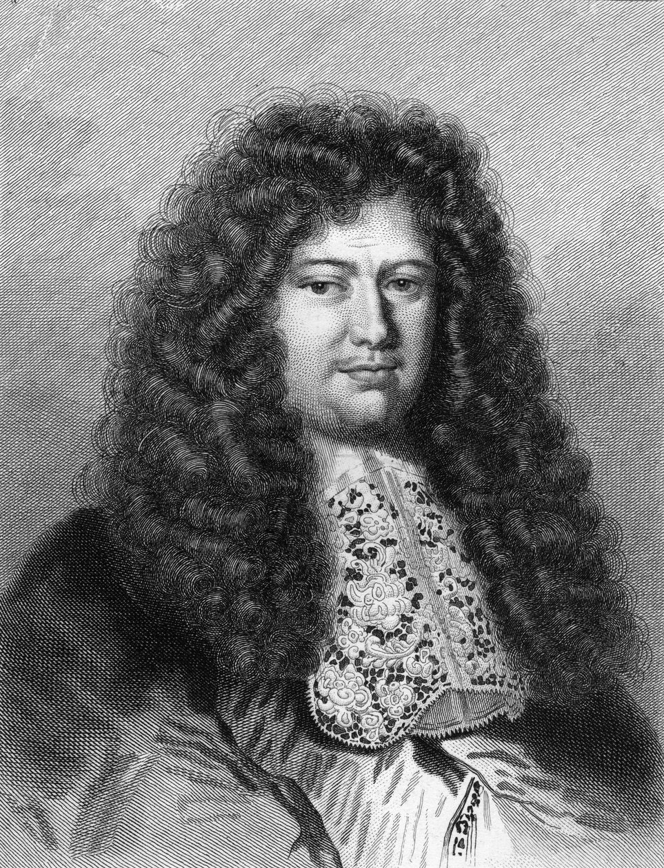 Portret François Michel Le Tellier, markiza de Louvois (1639 - 1691), francuskiego polityka - w „Histoire des Français” Lavallée, rycina, sd. autorstwa Unknown artist