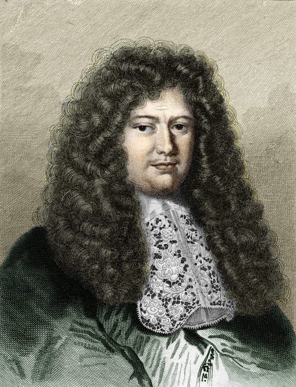 Portret François Michel Le Tellier, markiza de Louvois (1639 - 1691), francuskiego polityka - w Histoire des Français autorstwa Lavallée, rycina, bd. autorstwa Unknown artist