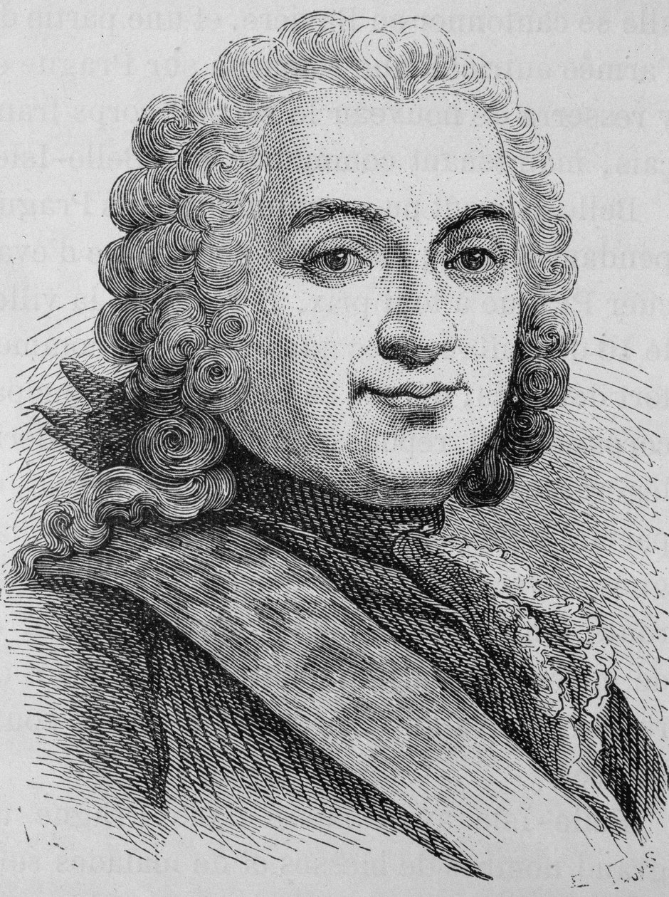 Portret François de Chevert (1695 - 1769). Rycina z końca XIX wieku w „Histoire de France” H. Martina. autorstwa Unknown artist