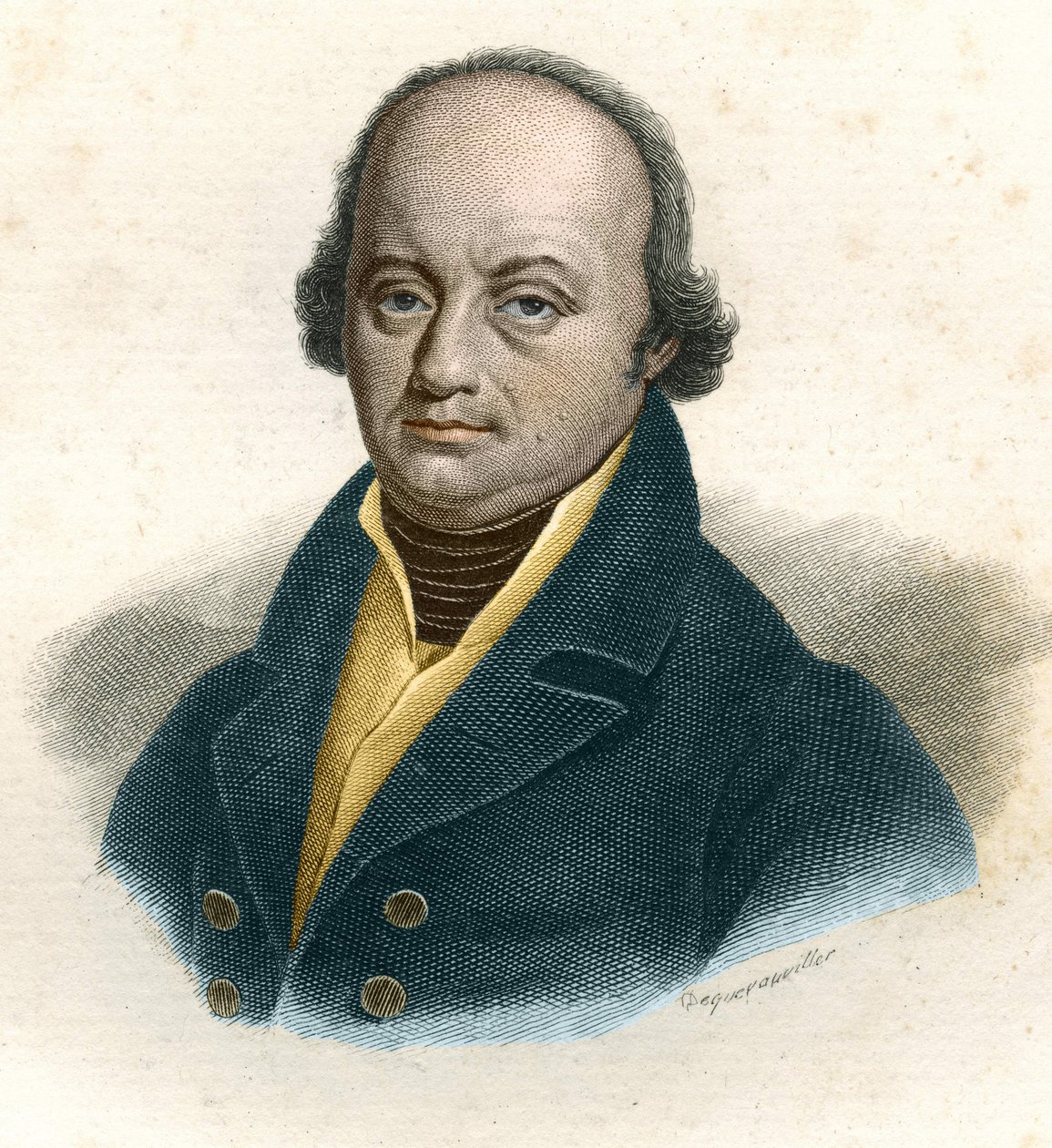 Portret Franza-Josepha Galla (Franz Joseph) (1758 - 1828), niemieckiego lekarza, rycina z XIX wieku autorstwa Unknown artist