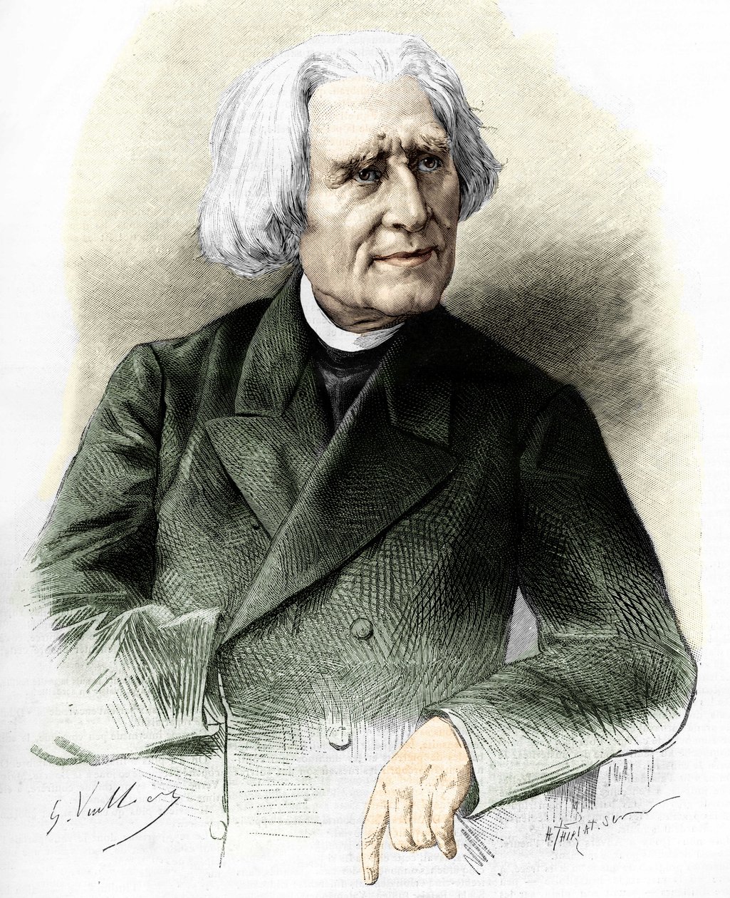 Portret Franciszka Liszta (1811-1886) węgierskiego kompozytora i pianisty. autorstwa Unknown artist