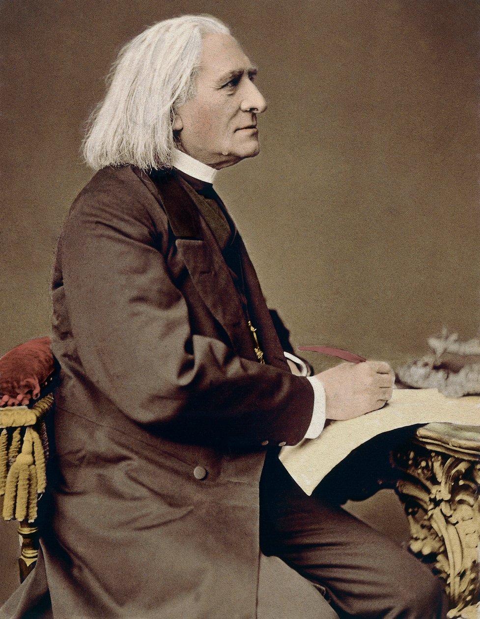 Portret Franciszka Liszta (1811-1886), węgierskiego kompozytora, pianisty i dyrygenta autorstwa Unknown artist