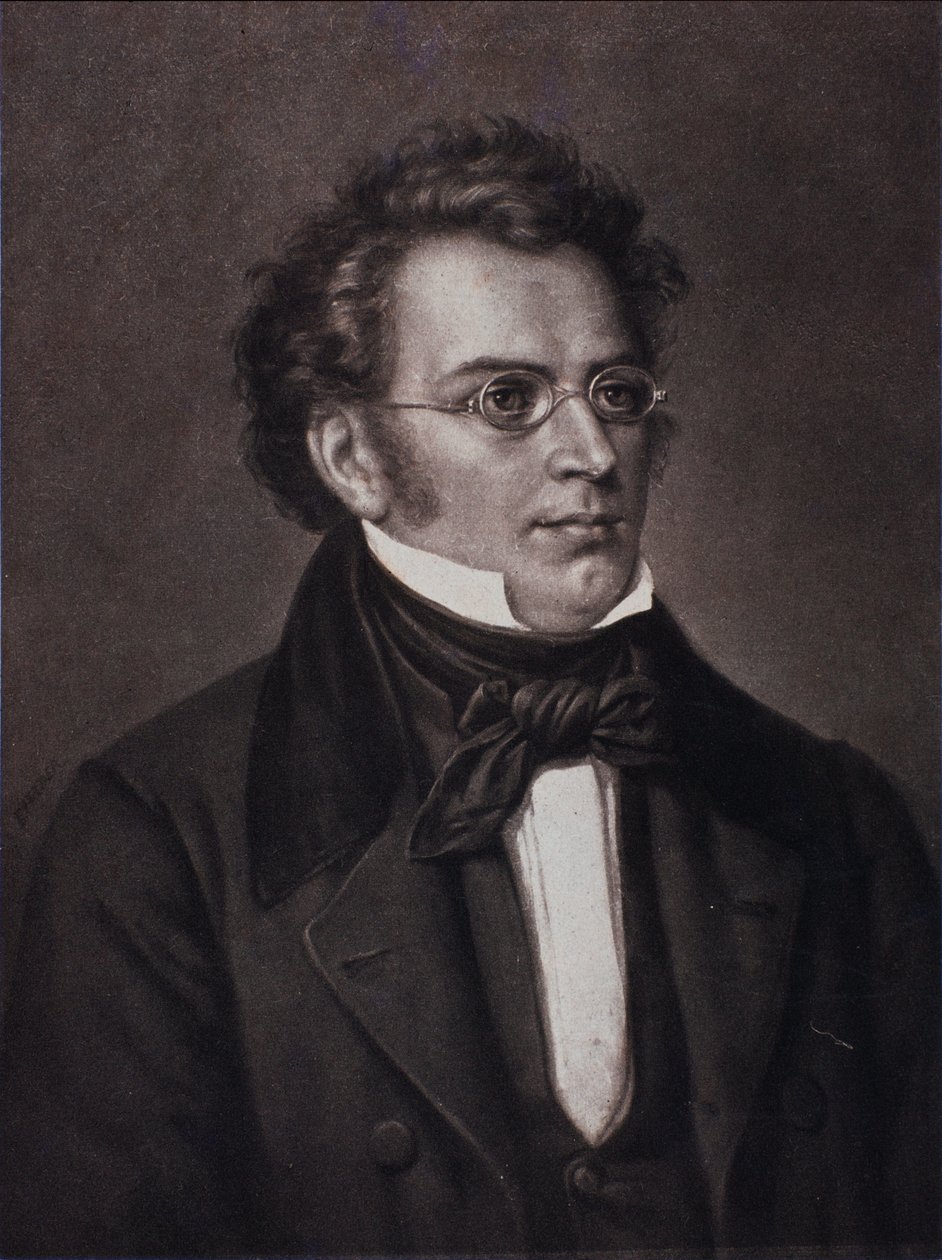 Portret Franza Schuberta (rycina) autorstwa Unknown artist