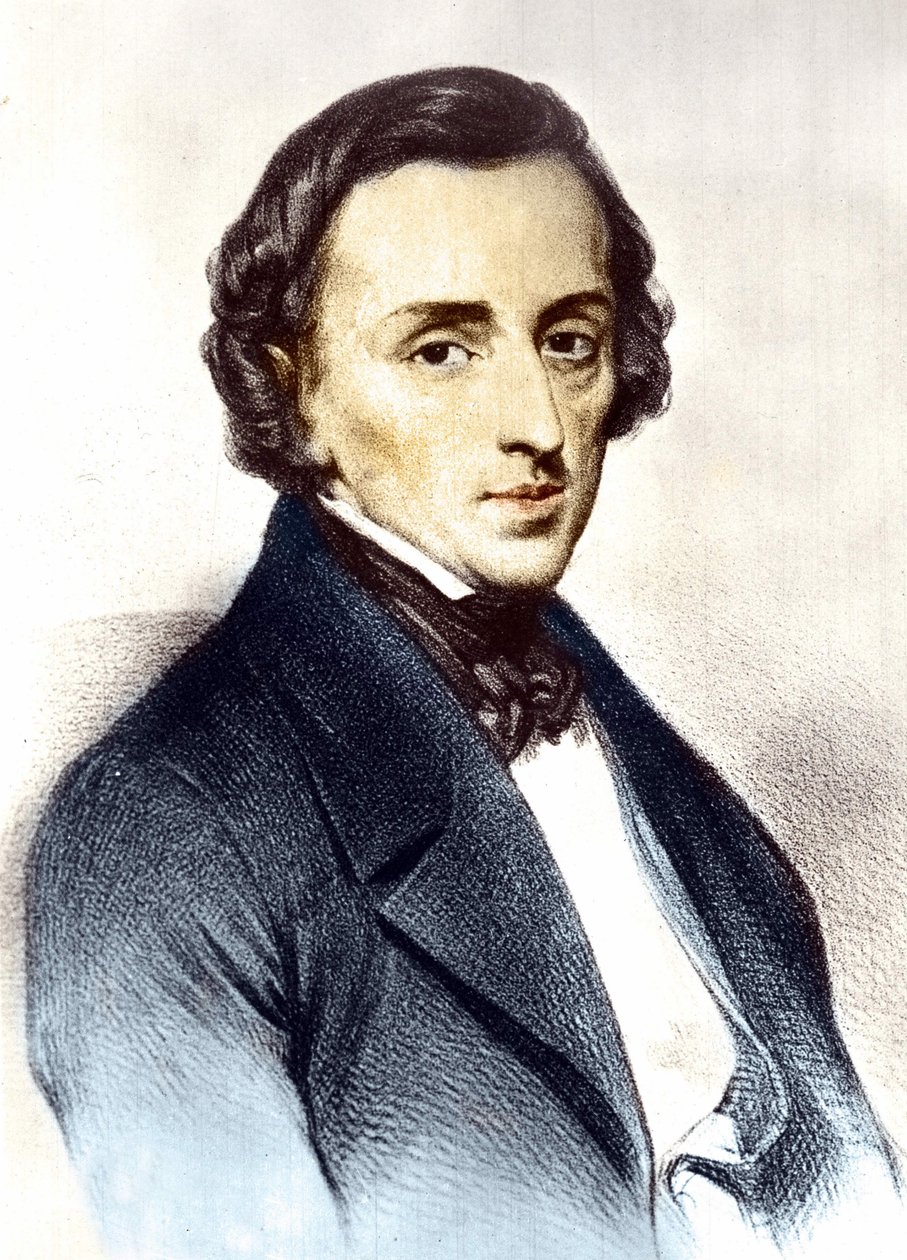 Portret Fryderyka Chopina (1810-1849), polskiego kompozytora. autorstwa Unknown artist