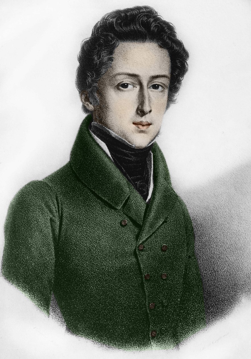 Portret Fryderyka Chopina (1810 - 1849), polskiego kompozytora. autorstwa Unknown artist