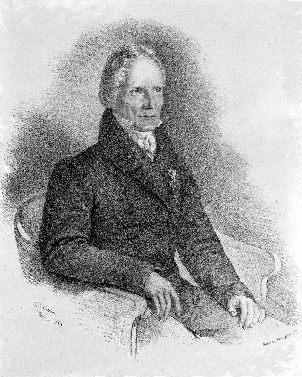 Portret Friedricha Mohsa (1773-1839) Niemiecki mineralog autorstwa Unknown artist