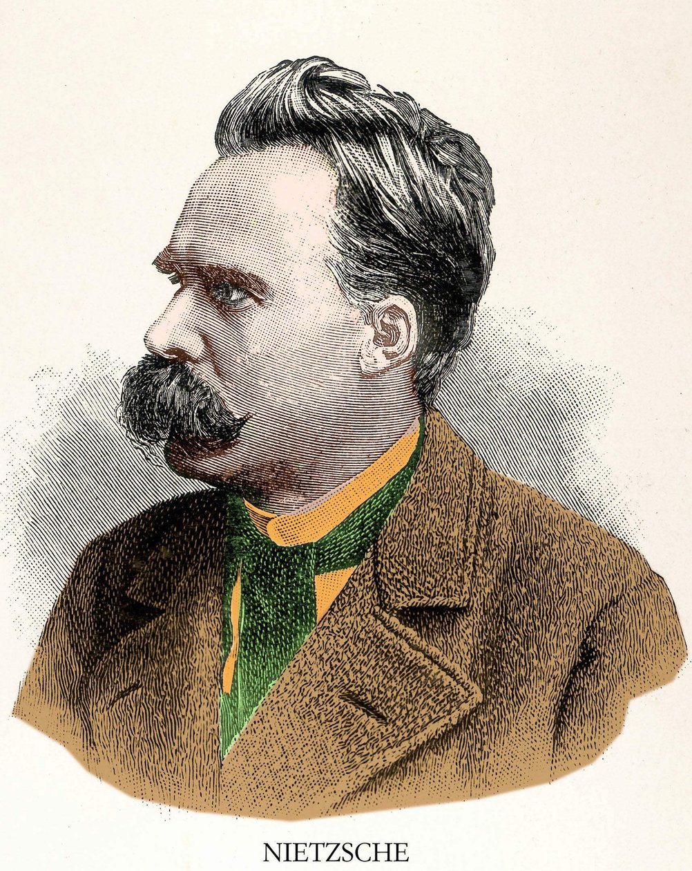 Portret Fryderyka Nietzschego (1844 - 1900). autorstwa Unknown artist