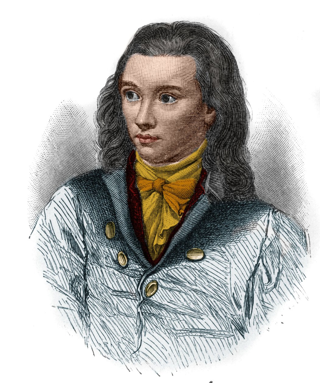 Portret Friedricha von Hardenberga, dit Novalis (1772-1801), niemieckiego poety ruchu romantycznego. autorstwa Unknown artist