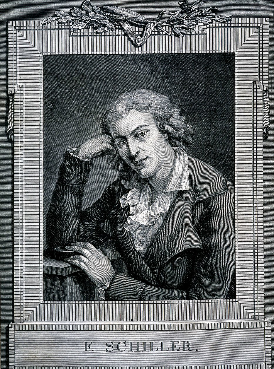 Portret Friedricha von Schillera (1759 - 1805), niemieckiego poety i dramaturga. autorstwa Unknown artist