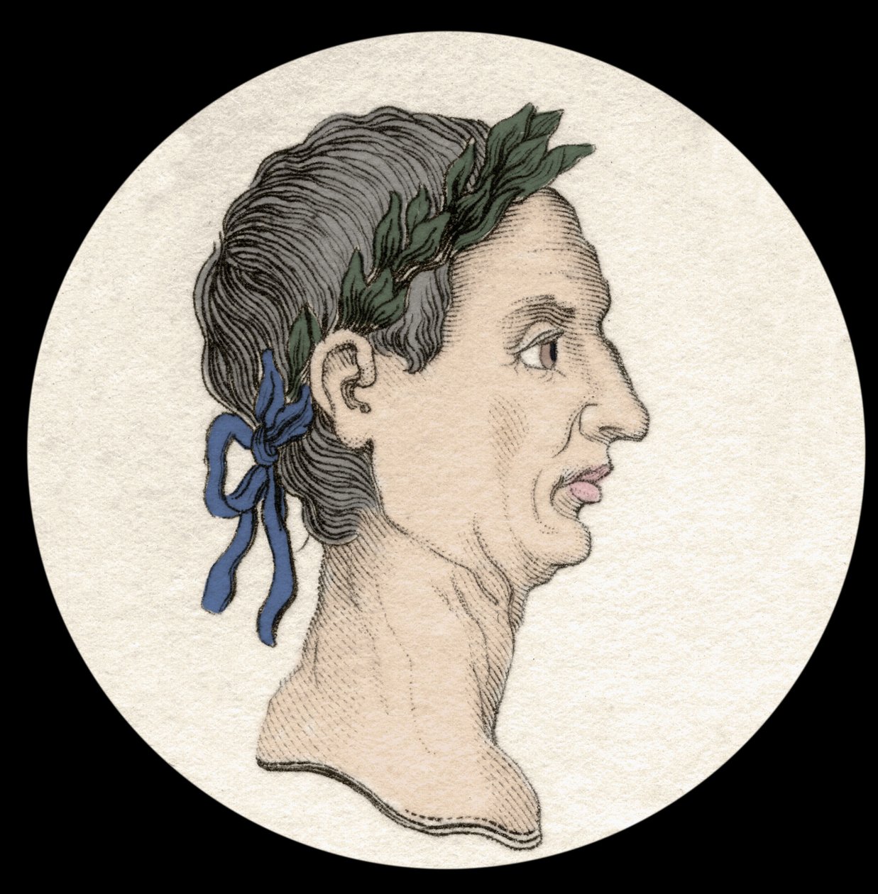 Portret Gajusza Juliusza Cezara (wówczas Juliusza Cezara) (100-44 pne). autorstwa Unknown artist