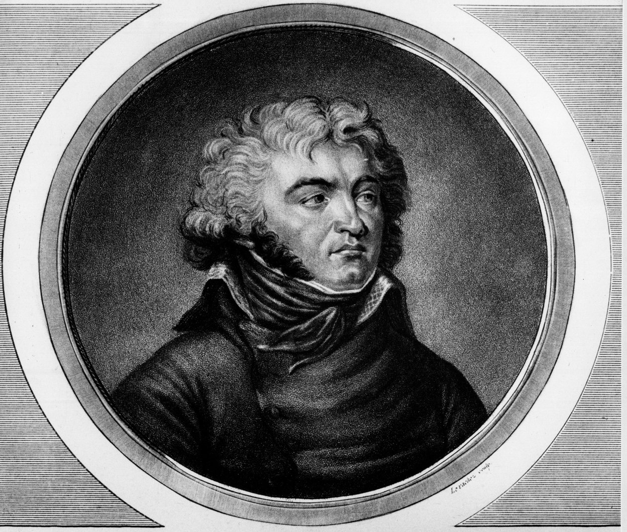Portret generała Jeana Baptiste Klebera (1753-1800). Grawer w „”Kompletny zbiór obrazów historycznych rewolucji francuskiej, w trzech tomach.””” 1804. autorstwa Unknown artist