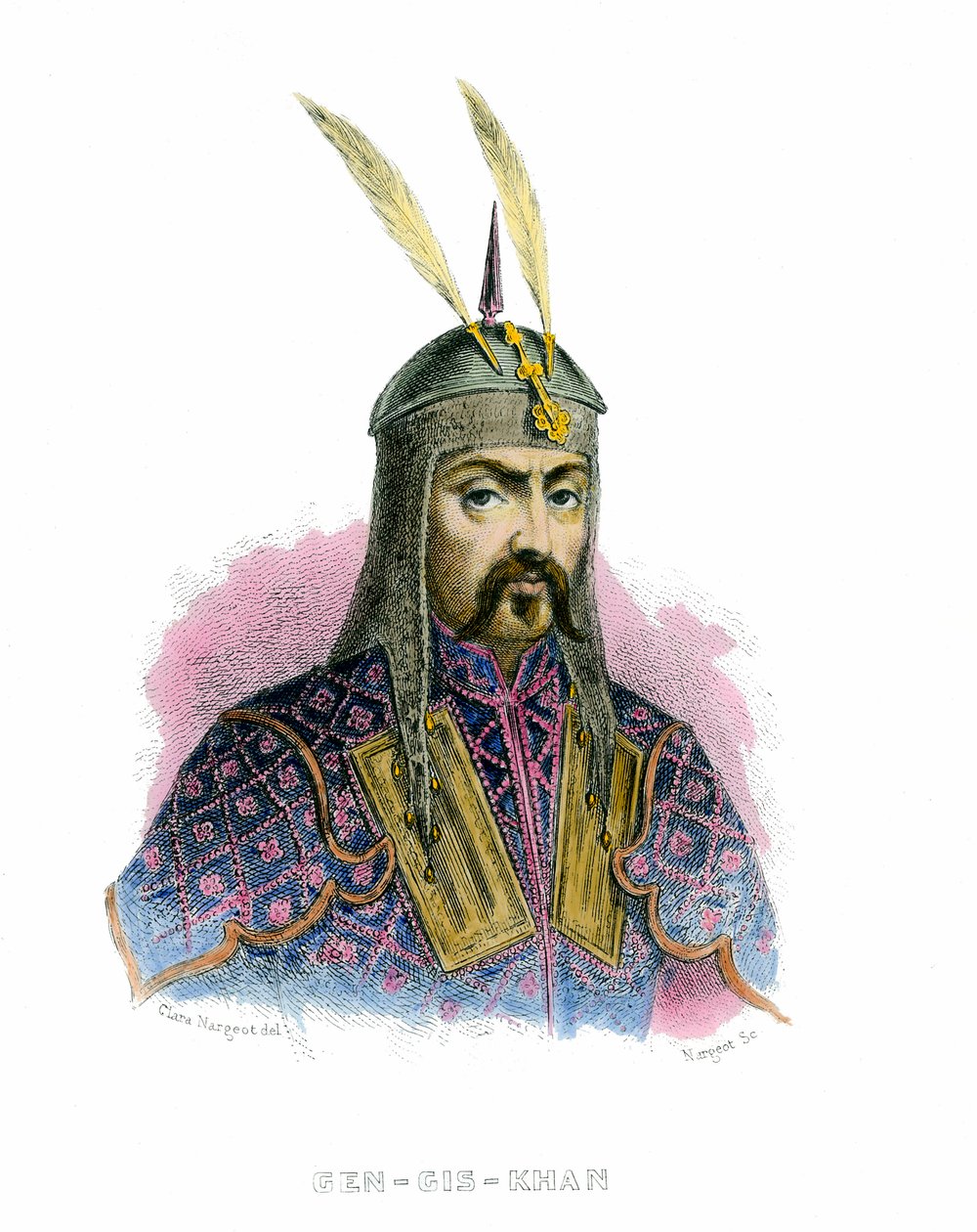 Portret Czyngis-chana (Temudjin .) autorstwa Unknown artist