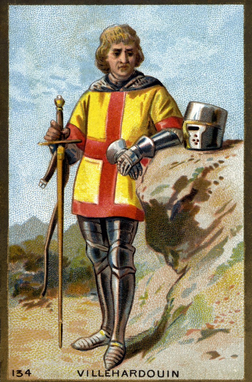 Portret Geoffroi de Villehardouin (1150-1213). Chromolitografia z końca XIX wieku. autorstwa Unknown artist