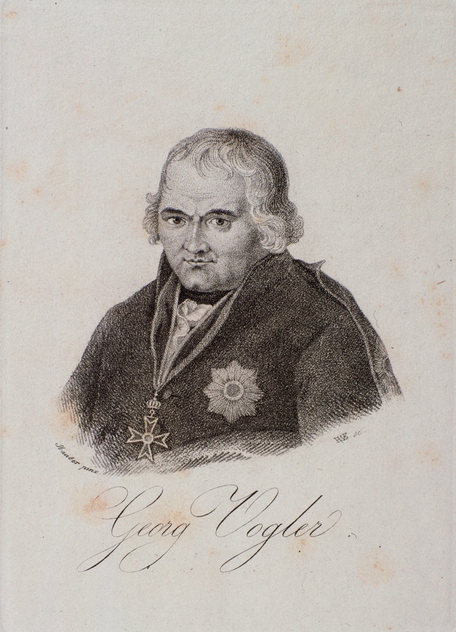 Portret Georga Josepha Voglera (opata Voglera) (rycina) autorstwa Unknown artist
