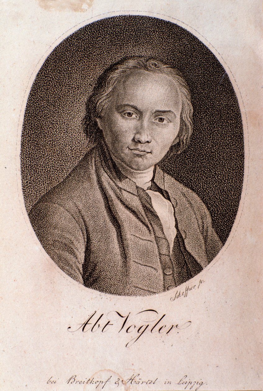 Portret Georga Josepha Voglera (opata Voglera) (rycina) autorstwa Unknown artist