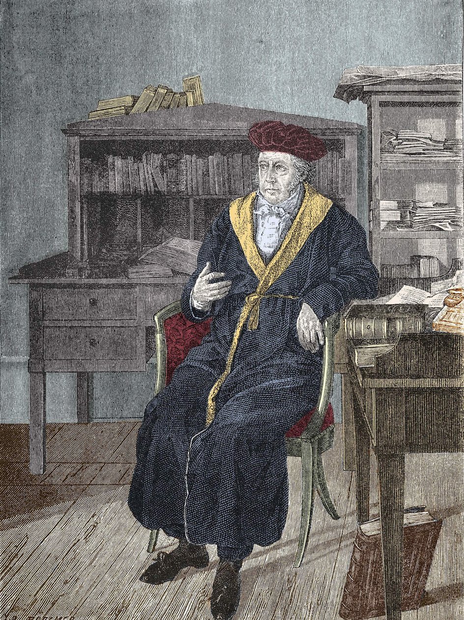 Portret Georga Wilhelma Friedricha Hegla w jego gabinecie (1770 - 1831) filozof niemiecki autorstwa Unknown artist