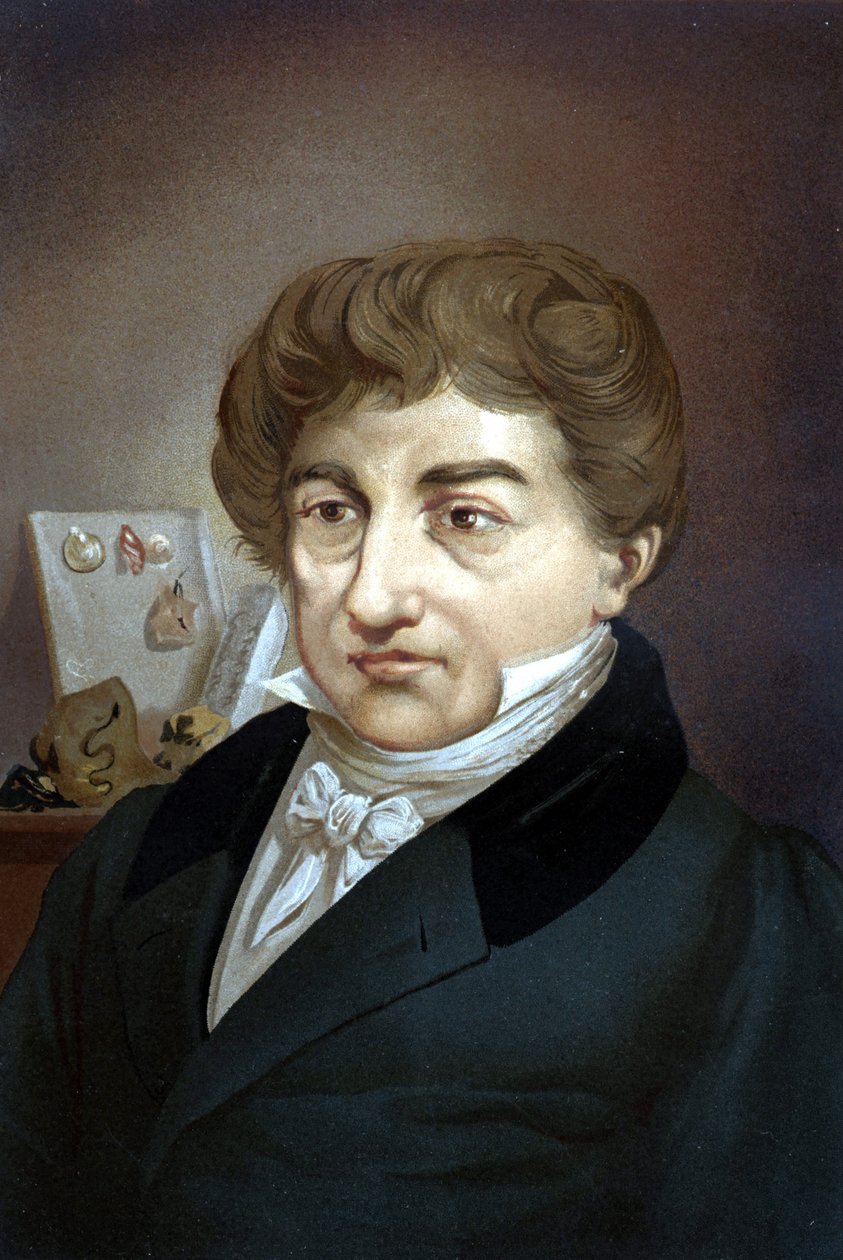 Portret Georgesa Cuviera (1764-1832) z „Nauka i jej ludzie” Louisa Figuiera. Barcelona 1881 autorstwa Unknown artist