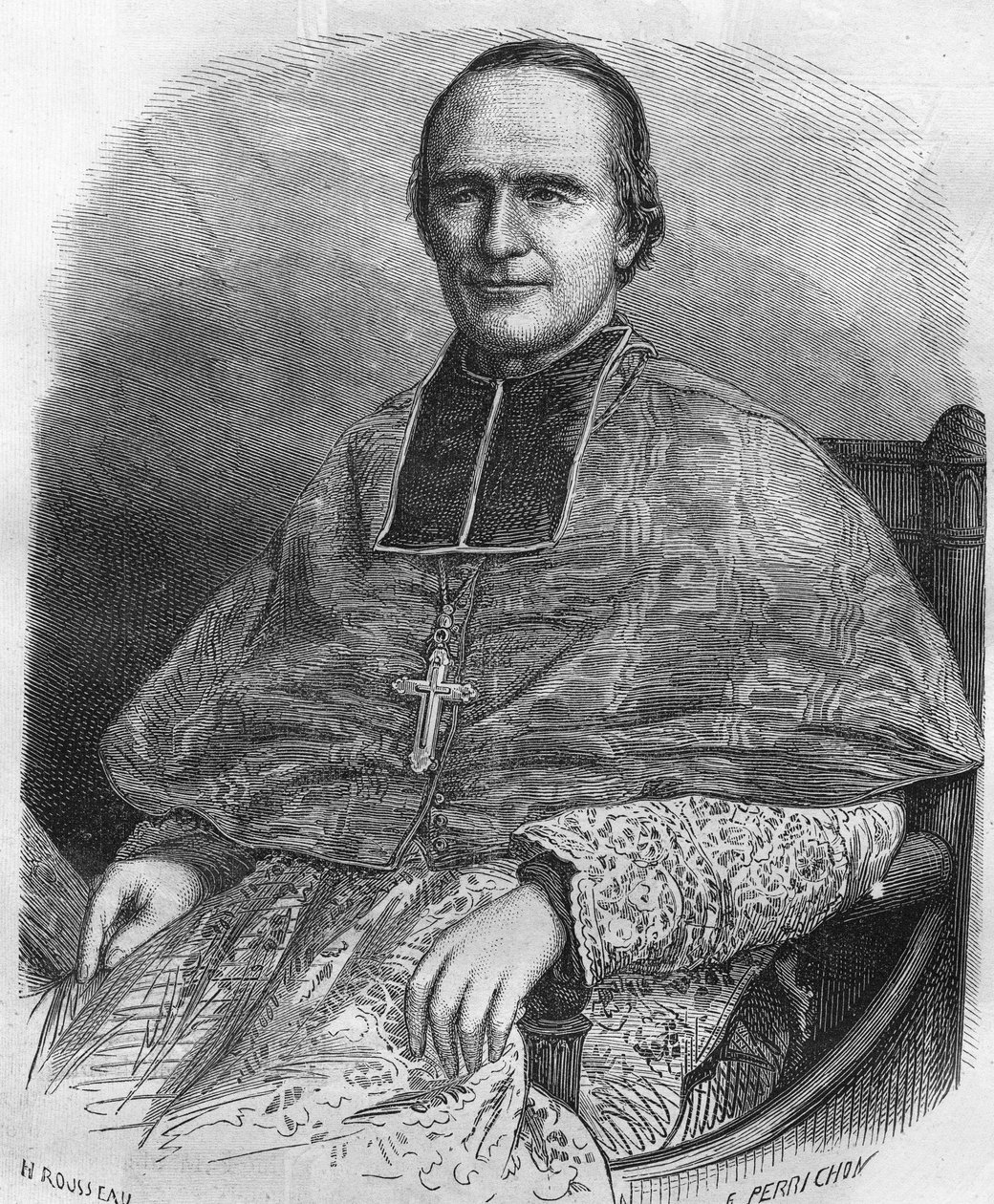 Portret Georgesa Darboya.Préłat francuski (1813-1871). Arcybiskup Paryża, w czasie Komuny wzięty jako zakładnik i rozstrzelany. autorstwa Unknown artist