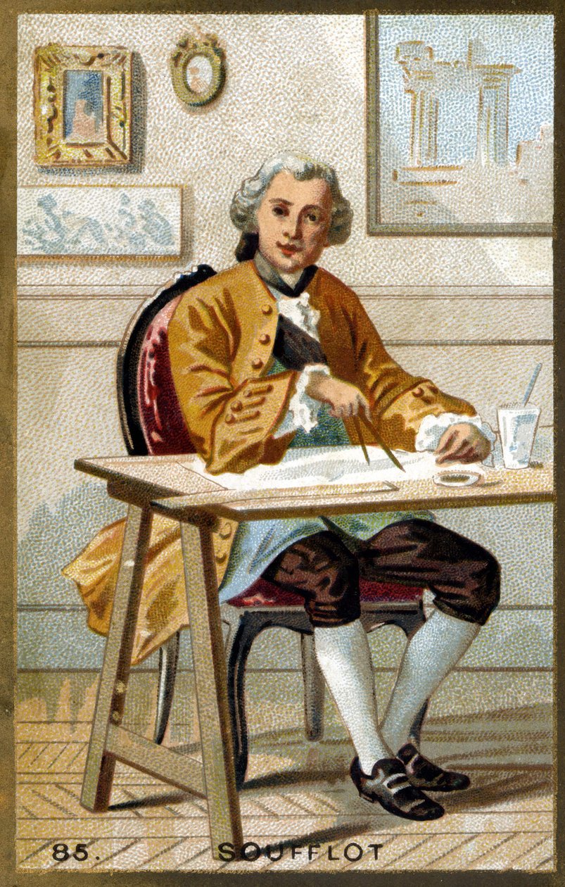 Portret sufletu Germaina (1713 - 1780), francuskiego architekta. Chromolitografia z końca XIX wieku. autorstwa Unknown artist