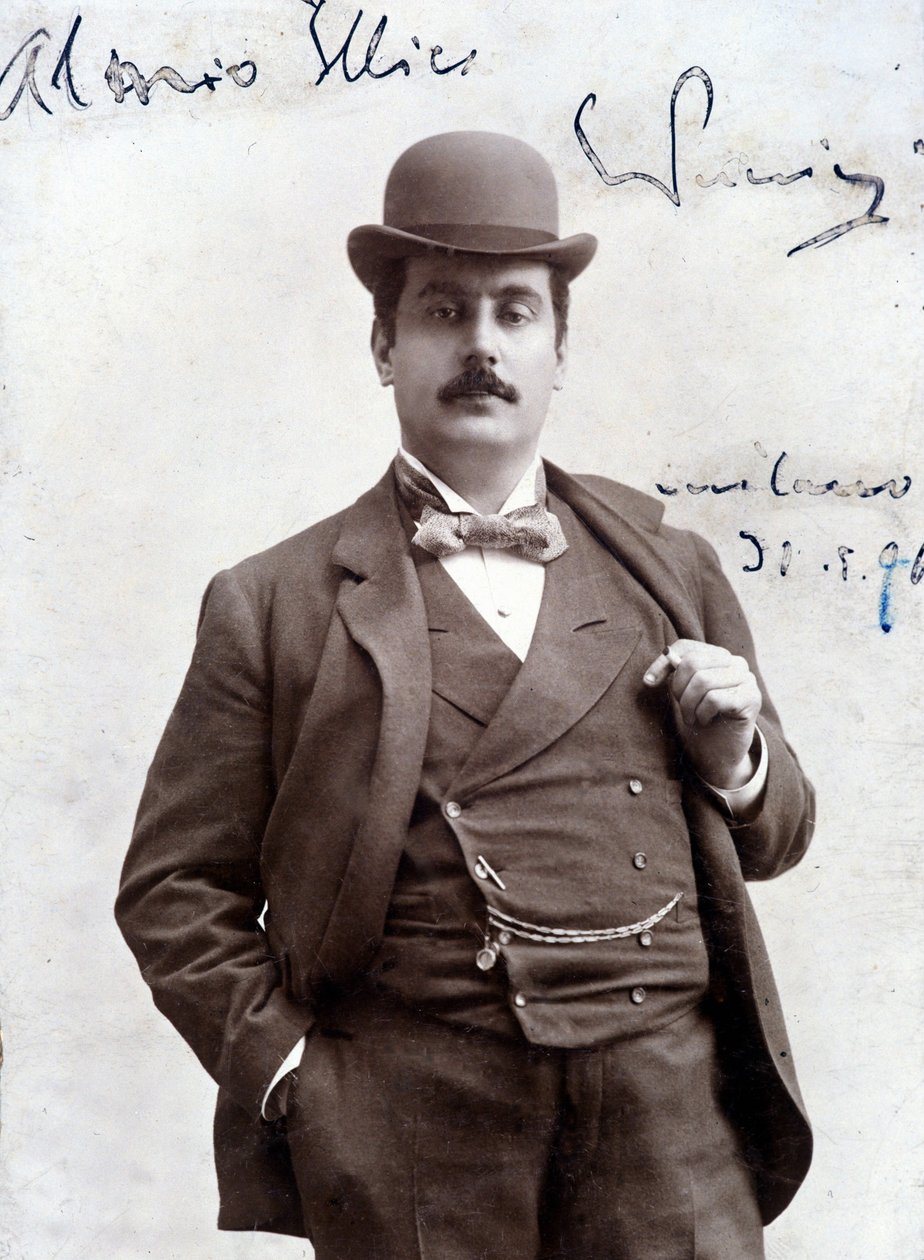 Portret Giacomo Pucciniego z 1896 (1858-1924), włoskiego kompozytora. autorstwa Unknown artist