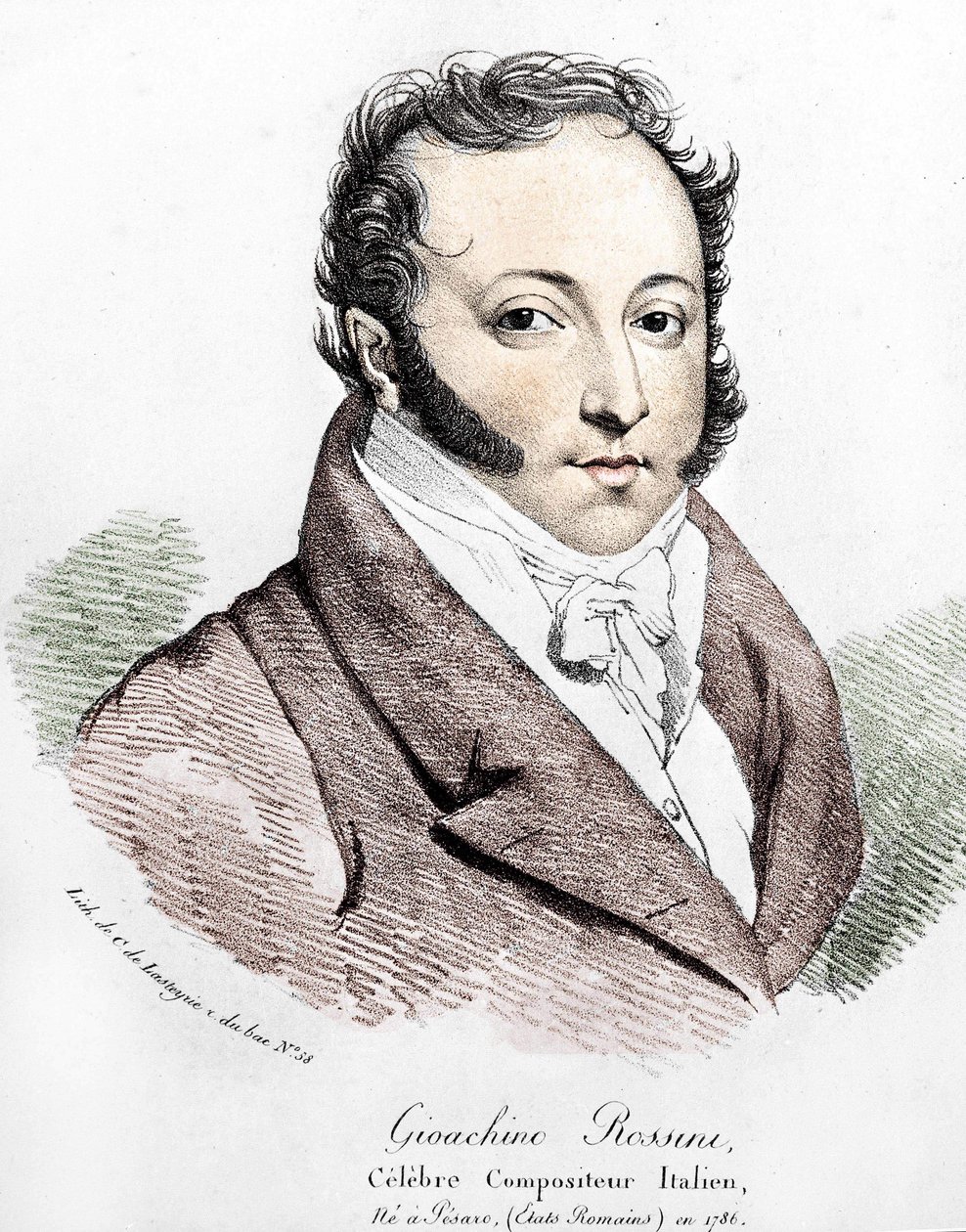 Portret Gioacchino Rossiniego (1792-1868). autorstwa Unknown artist