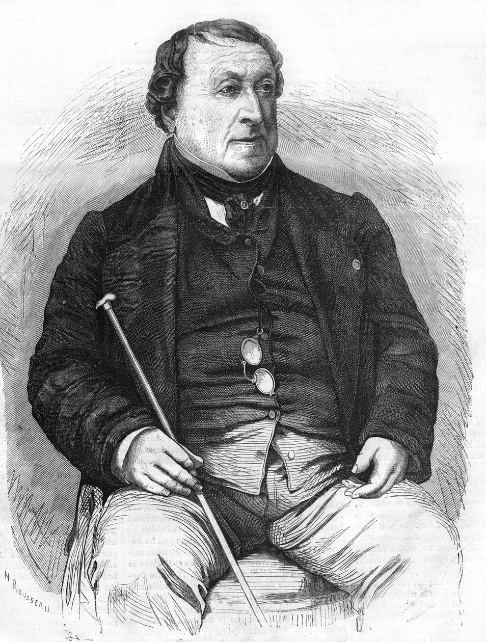 Portret Gioacchino Rossiniego (1792-1868). autorstwa Unknown artist