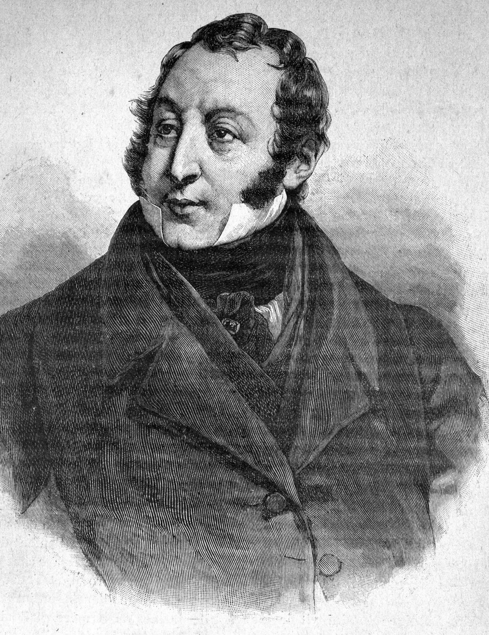 Portret Gioacchino Rossiniego (1792-1868) - w „”Współczesnych””, b.d. koniec XIX wieku. autorstwa Unknown artist