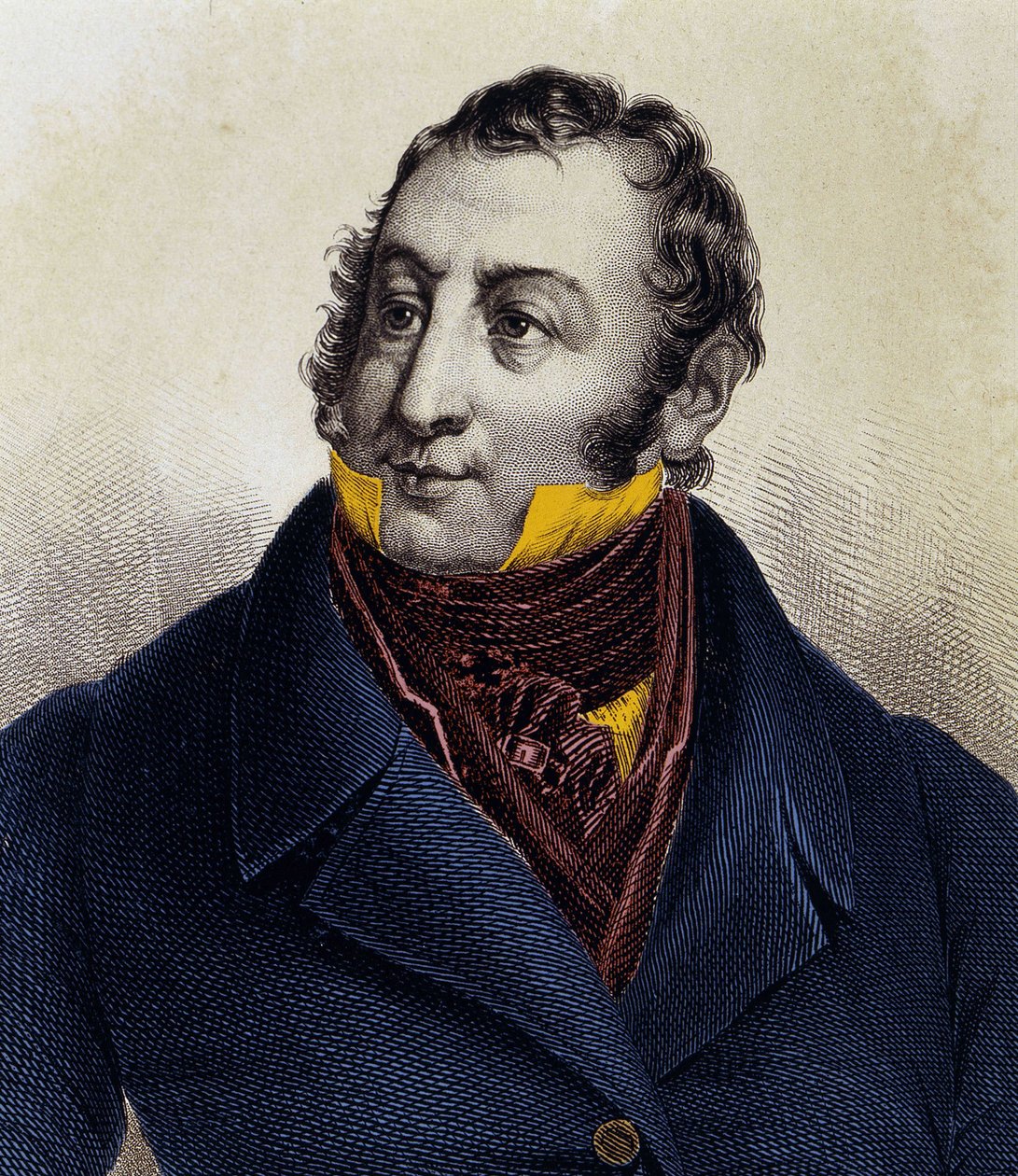 Portret Gioacchino Rossiniego (1792-1868), grawerowanie XIX wieku. autorstwa Unknown artist