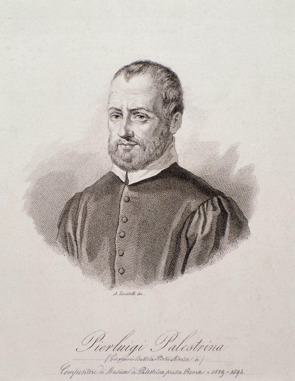 Portret Giovanniego Pierluigiego da Palestrina (rycina autorstwa Unknown artist