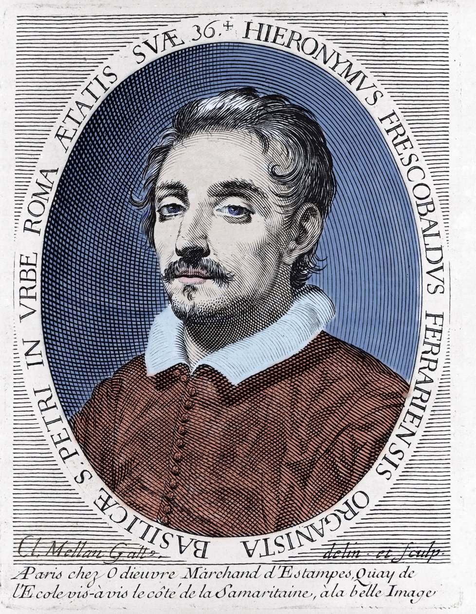 Portret Girolamo (lub Gerolamo) Frescobaldi (1583 - 1643) Włoski kompozytor. autorstwa Unknown artist