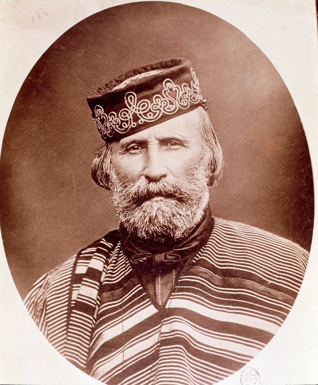 Portret Giuseppe Garibaldiego (1807-1882) Fotografia. 19 wiek. Mediolan, kolekcja prywatna autorstwa Unknown artist