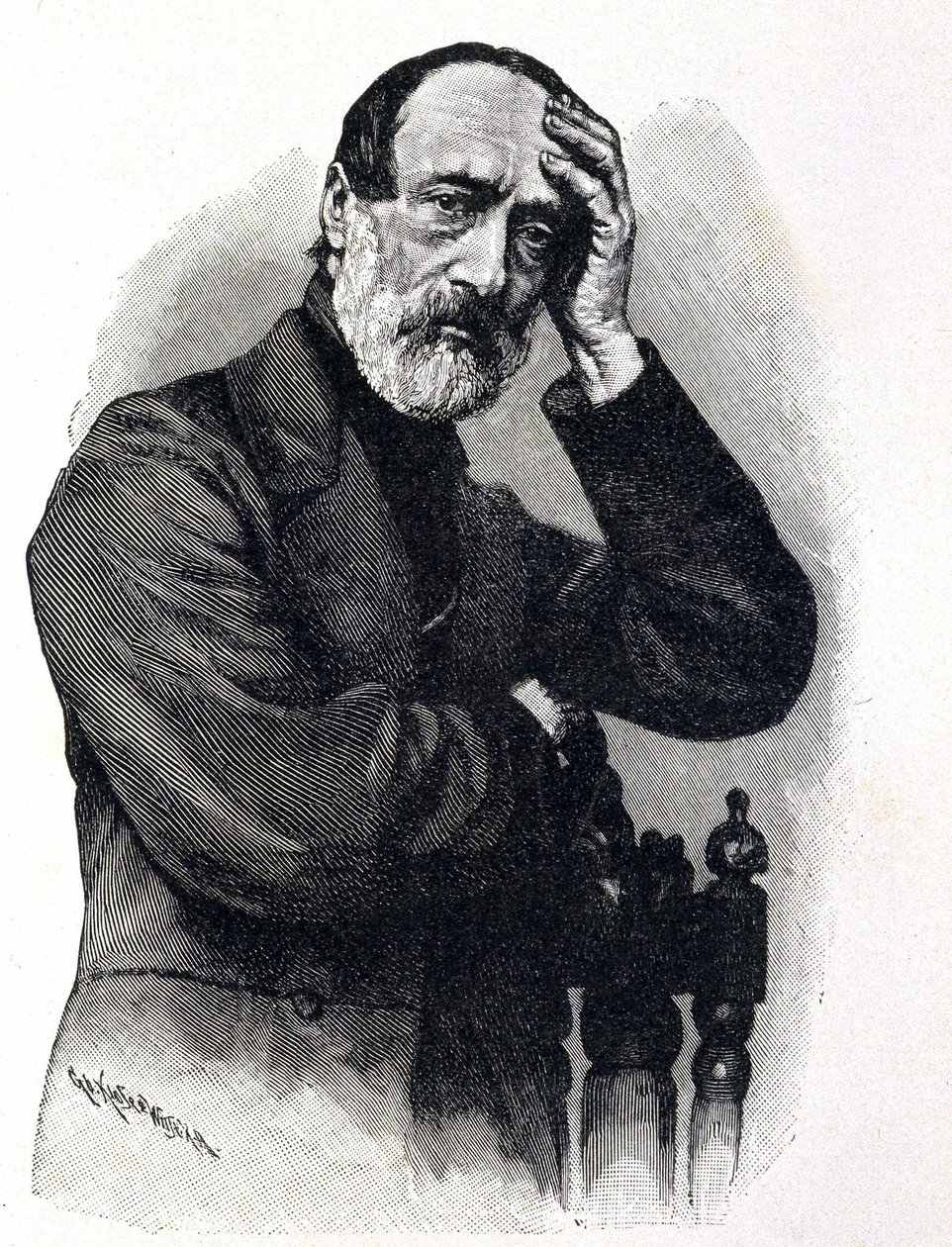 Portret Giuseppe Mazziniego (1805 - 1872), włoskiego patrioty i rewolucjonisty autorstwa Unknown artist