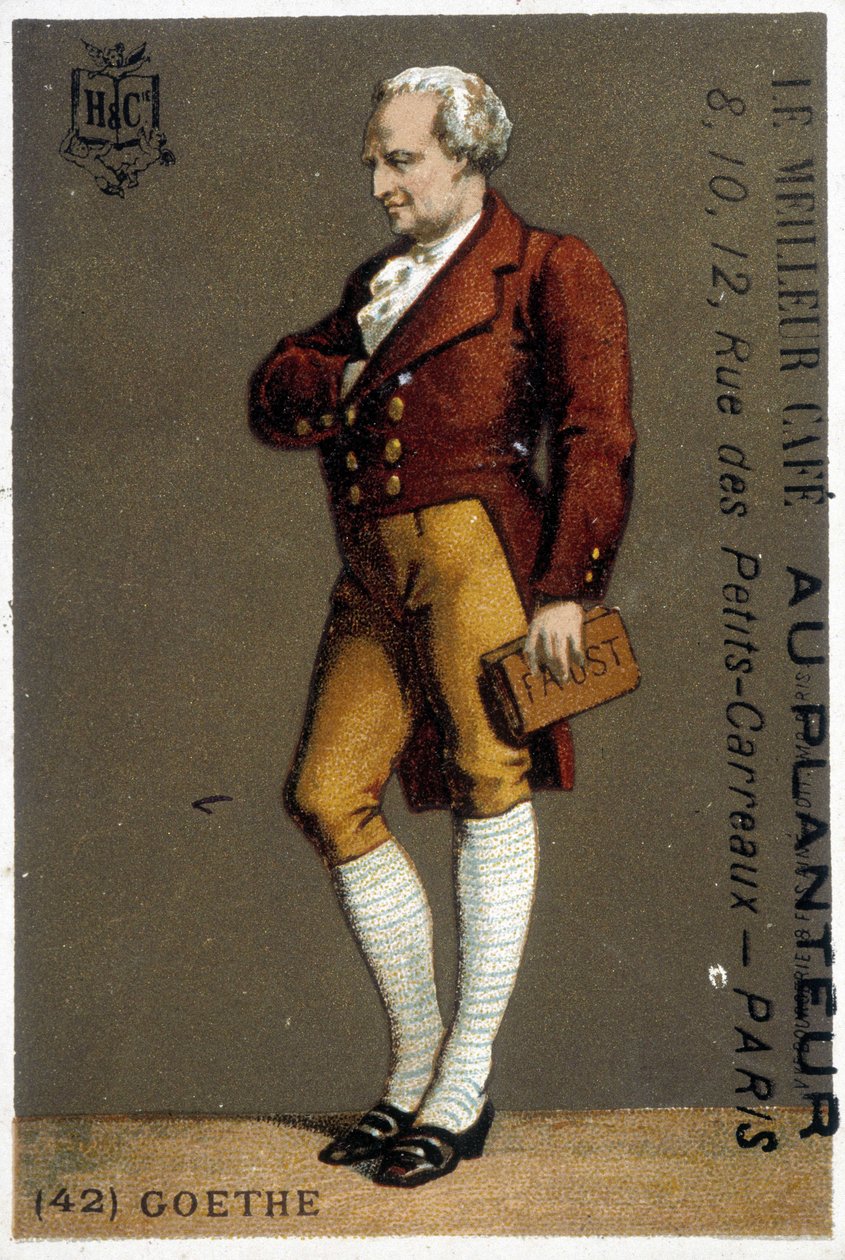 Portret Goethego. Rysunek sd. 19 wiek. Portret Goethego w stopach. Rysunek sd. 19 wiek. autorstwa Unknown artist