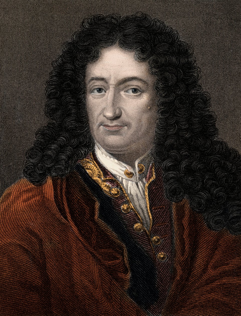 Portret Gottfrieda Wilhelma Leibniza (1646-1716) Niemiecki filozof i matematyk - Wilhelm Leibniz (1646-1716) Niemiecki filozof i matematyk autorstwa Unknown artist