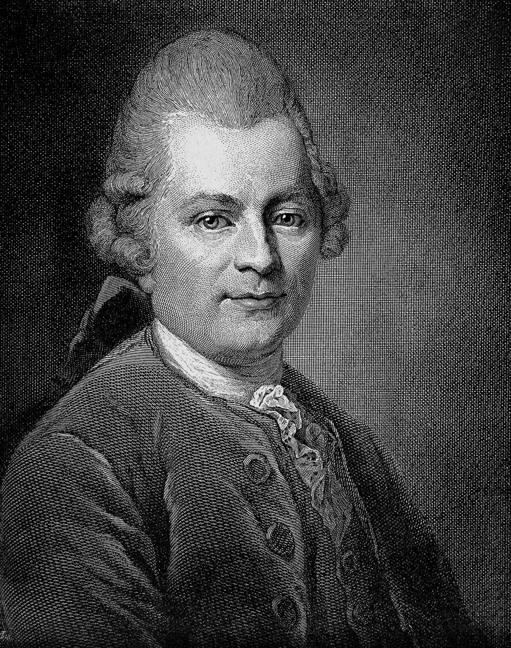 Portret Gottholda Ephraima Lessinga (1729 - 1781) Niemiecki pisarz i dramaturg. autorstwa Unknown artist