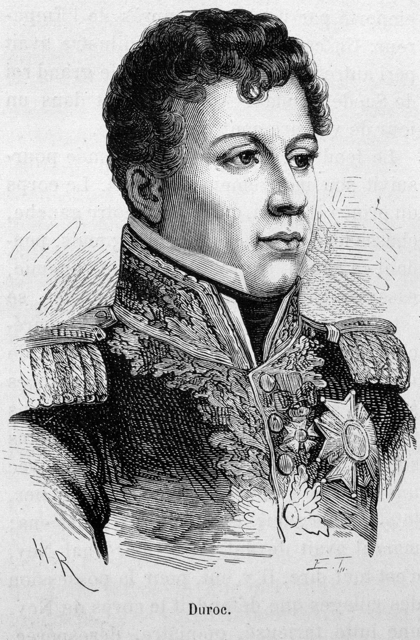 Portret Gérauda Christophe Michela Duroc (1772 - 1813). Rycina z końca XIX wieku w „Histoire de France” H. Martina. autorstwa Unknown artist
