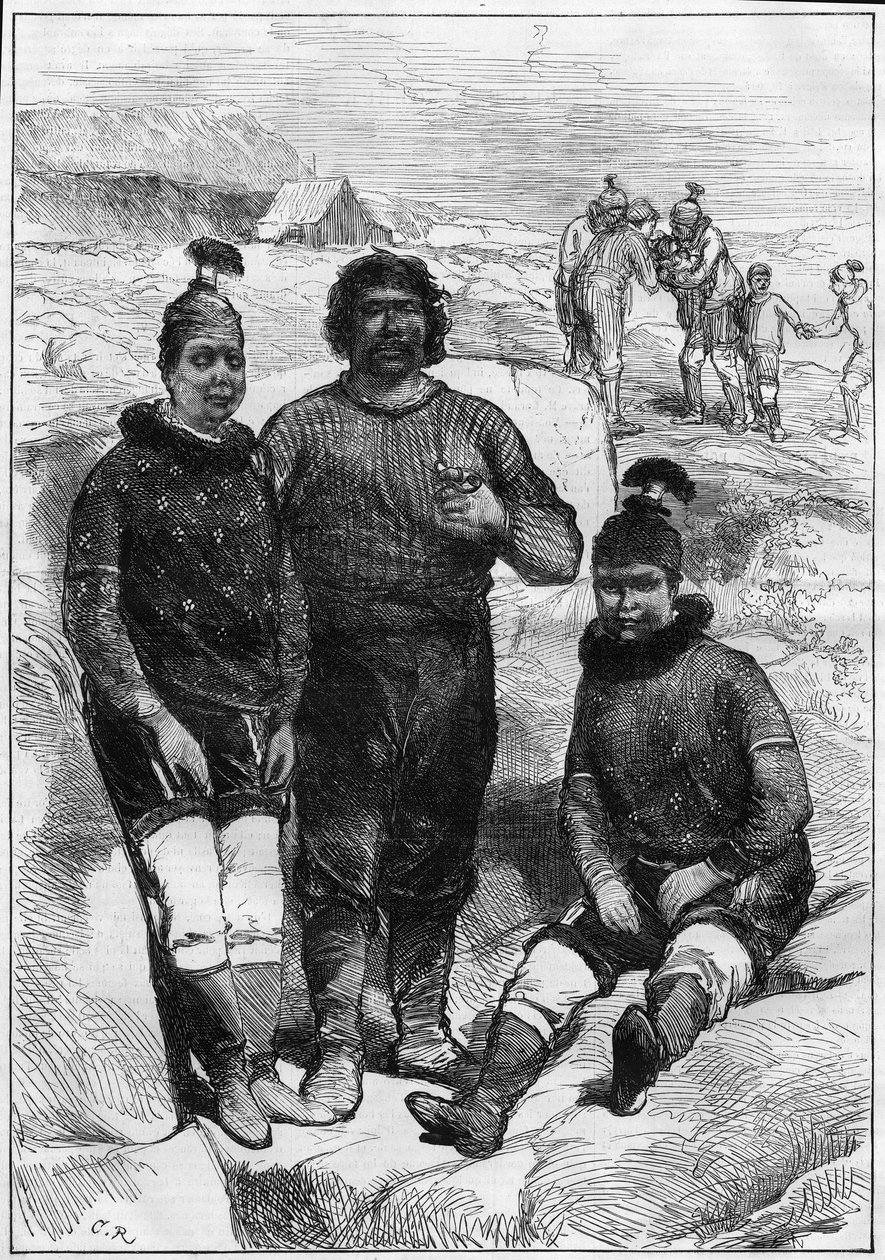 Portret grenlandzkiego (Eskimo) z Godhaven (port Lievly) na wyspie Disco autorstwa Unknown artist