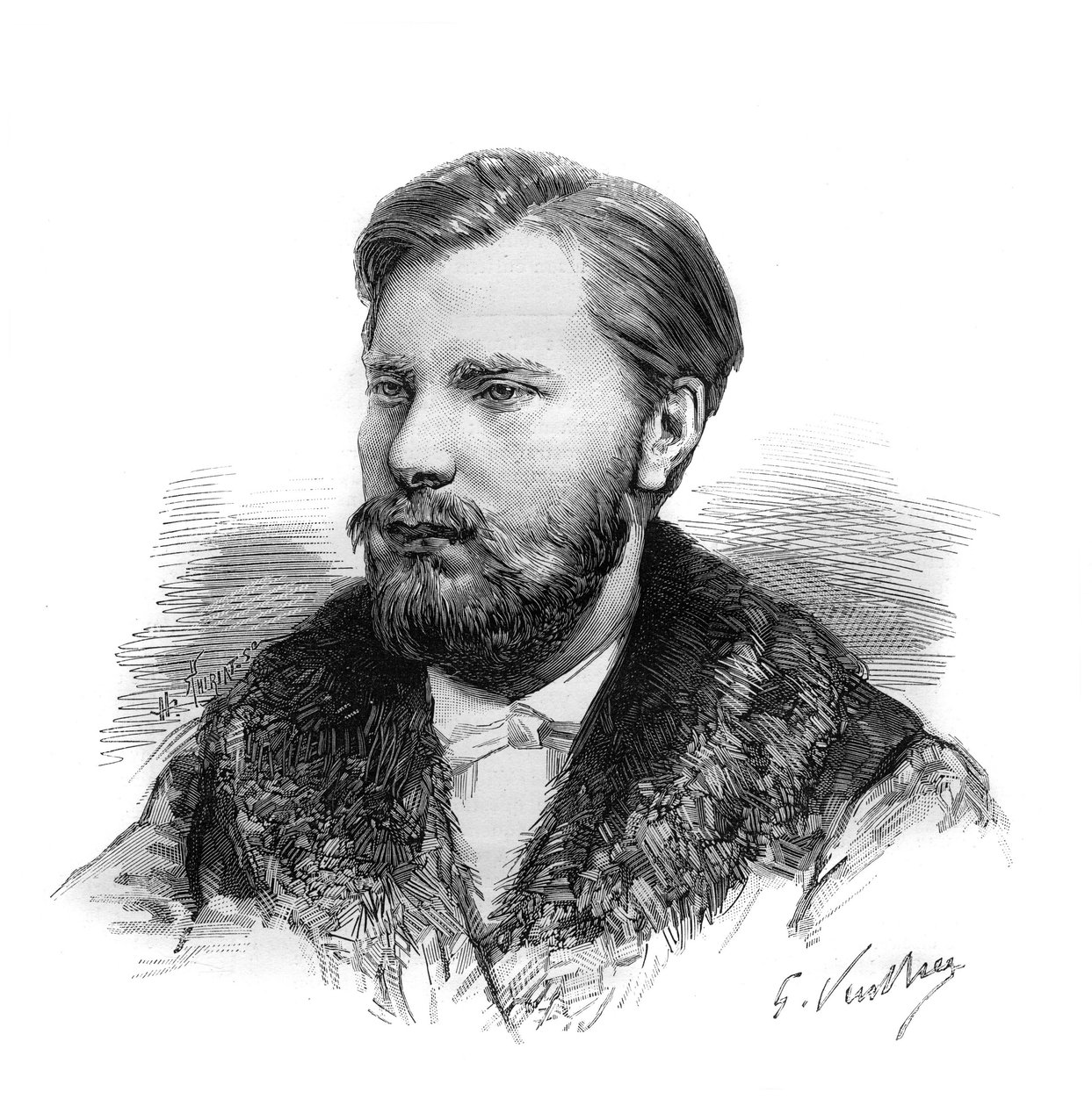Portret Guillaume Alexandre (Guillaume-Alexandre) Księcia Orange zmarłego w 1884 r. Grawer w „”Le Monde Illustré”” autorstwa Unknown artist