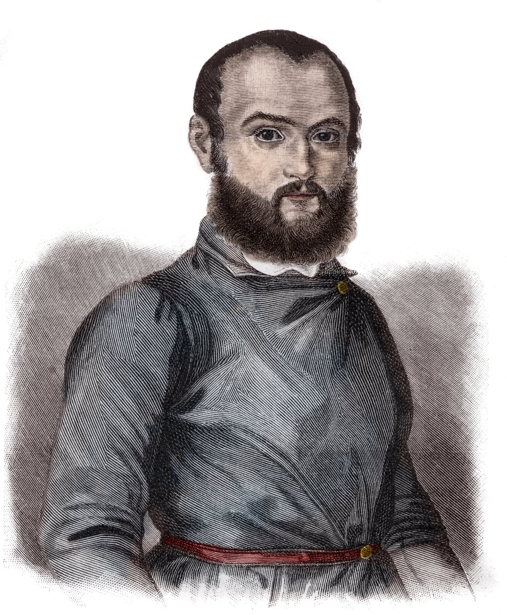 Portret Gustava von Struve (1805-1870) niemieckiego polityka, prawnika i publicysty - Gustava von Struve (1805-1870) niemieckiego prawnika, dziennikarza i polityka autorstwa Unknown artist