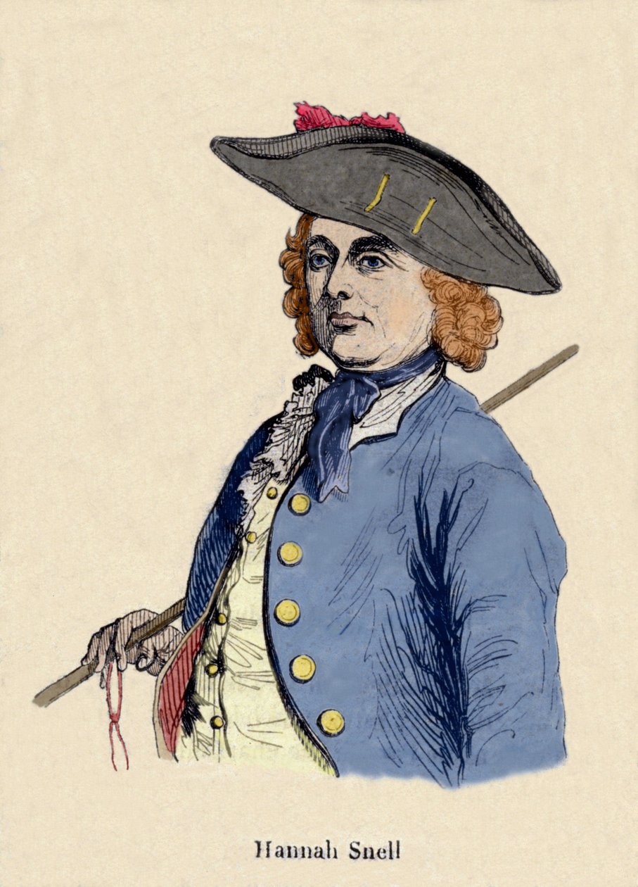 Portret kobiety-żołnierza Hannah Snell (1723-1792), Anglika, który przyjął rolę mężczyzny, aby zostać żołnierzem. autorstwa Unknown artist